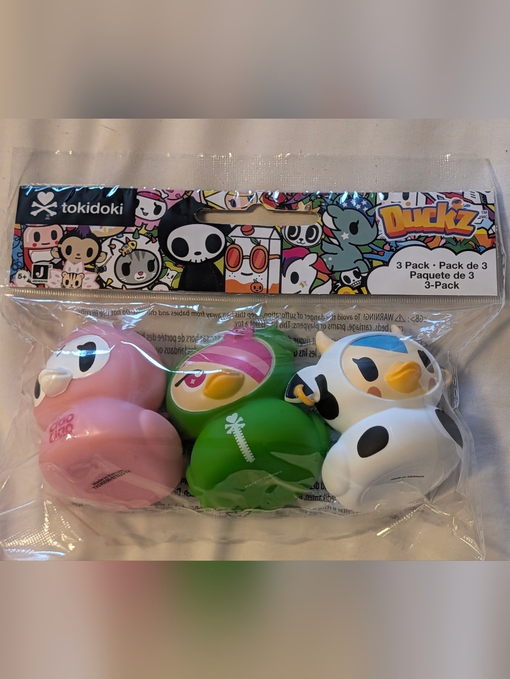 Tokidoki Duckz 3-Pack - Pink, Green, White Ducks